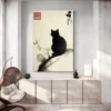 tableau chat japon salon blanc 1.webp