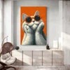 tableau chat lunettes salon blanc 1.webp