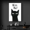 tableau chat mignon bureau noir 1.webp