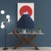 tableau chat mont fuji mur bleu 1.webp