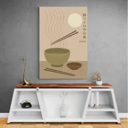 tableau deco japonais salon gris 1.webp
