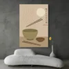tableau deco japonais salon moderne gris 1.webp