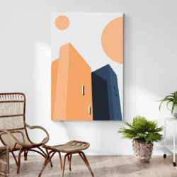 tableau design architecture salon plante
