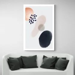 tableau design couleur pastel canape blanc