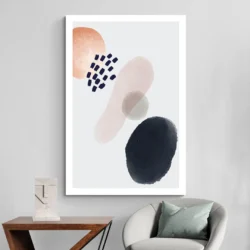 tableau design couleur pastel mur blanc