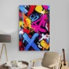 tableau graffiti street art salon beige 1.webp