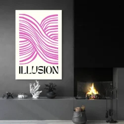 tableau illusion salon moderne noir 1.webp