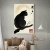 tableau japon chat salon boheme 1.webp