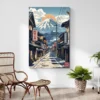 tableau japonais paysage salon plante 1.webp