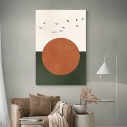 tableau minimaliste soleil salon boheme 1.webp