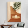 tableau minimaliste terracotta mur blanc 1.webp