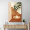 tableau minimaliste terracotta salon bois 1.webp