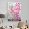 tableau panthere rose salon beige