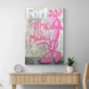tableau panthere rose salon bois