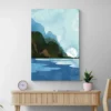 tableau paysage marin salon bois