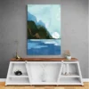 tableau paysage marin salon gris