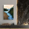 tableau paysage riviere salon pierre