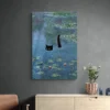 tableau peinture chat noir mur sombre 1.webp