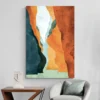 tableau peinture paysage abstrait mur blanc