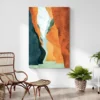 tableau peinture paysage abstrait salon plante