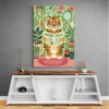 tableau tigre wc salon gris 1.webp