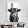 tableau vache drole mur blanc 1.webp