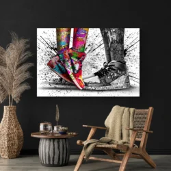 tableau20street20art20basket mur noir.webp