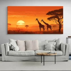 Tableau Africain Girafes paysage 2 1 3.webp