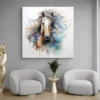 Tableau Cheval Aquarelle carre 2.webp