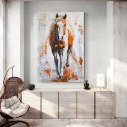 Tableau Cheval Orange portrait 2 3 4.webp