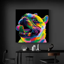 Tableau Chien Pop Art carre 2.webp