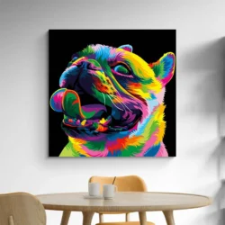 Tableau Chien Pop Art carre 4.webp