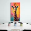 Tableau Girafe Multicolore portrait 1 2 3.webp