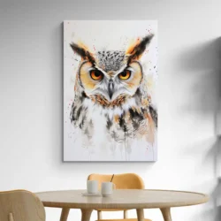 Tableau Scandinave Chouette portrait 2 3 2.webp