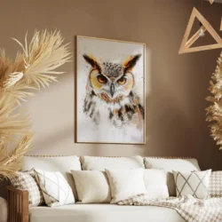 Tableau Scandinave Chouette portrait 2 3 3.webp