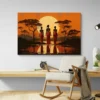 Tableau Silhouette Africaine paysage 3 2 3.webp