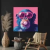 Tableau Singe Chewing Gum carre 2.webp
