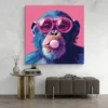 Tableau Singe Chewing Gum carre 3.webp