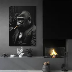 Tableau Singe Gangster portrait 2 3 3.webp