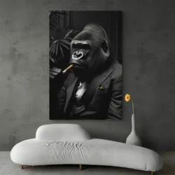 Tableau Singe Gangster portrait 2 3 4.webp