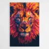Tableau Tete de Lion Multicolore 1.webp