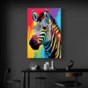 Tableau Zebre colore portrait 2 3 2.webp