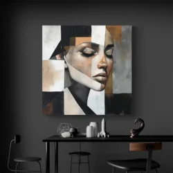 Tableau abstrait portrait femme carre 4.webp