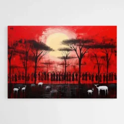 Tableau africain rouge 1.webp