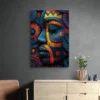 Tableau africain visage de profil portrait 2 3 4.webp