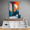 Tableau architecture abstrait orange et bleu portrait 2 3 4.webp