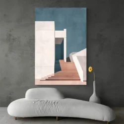 Tableau architecure bleu et blanc portrait 2 3 4.webp