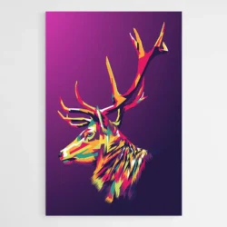 Tableau cerf pop art 1.webp