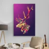 Tableau cerf pop art portrait 2 3 2.webp