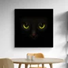 Tableau chat noir carre 3.webp